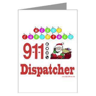 911 Dispatcher Christmas Gift Greeting Cards (Pk o for