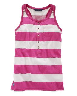 Ralph Lauren Childrenswear Girls Easy Stripe Tank Top   Sizes 4 6X