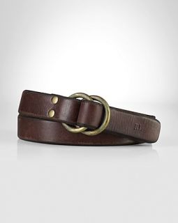 Polo Ralph Lauren Leather Studded O Ring Belt