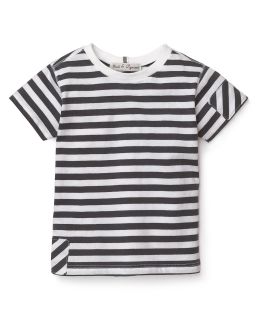 Popcorn Boys Striped Patch Tee   Size 12 36 Months