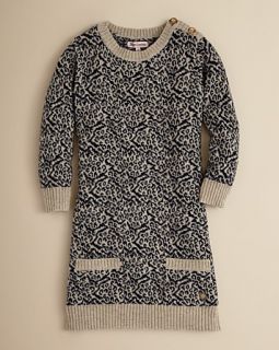 Girls Snow Leopard Jacquard Dress   Sizes 6/7 14