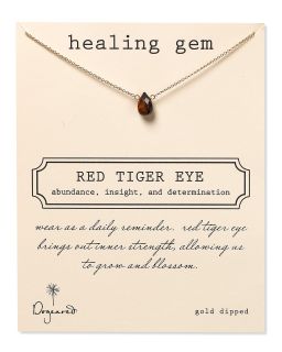 Dogeared Healing Gems Red Tiger Eye Necklace, 16