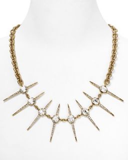 Elizabeth Cole 24kt Gold Plated Dagger Necklace with Swarovski