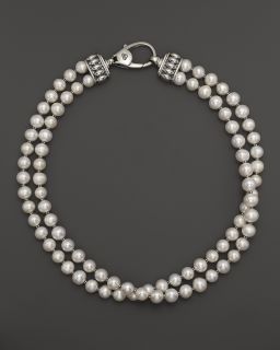 Luna Freshwater Pearl Double Strand Necklace, 18