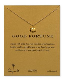 Dogeared Good Fortune Pig Necklace, 18