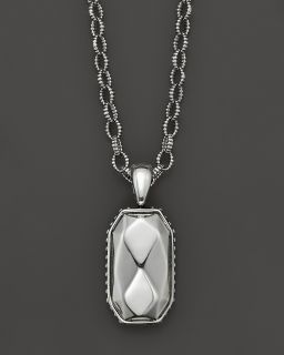 Sterling Silver Rocks Pendant on Link Chain, 18