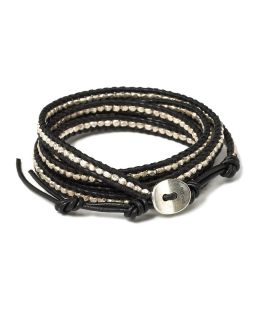 Chan Luu Black and Silver Wrap Bracelet