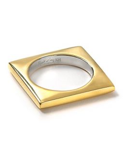 Elizabeth And James Gold Square Stacking Ring
