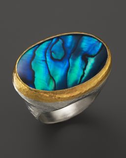 Gurhan Silver and 24K Gold Surf Ring