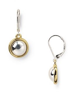 tone button drop earrings price $ 26 00 color two tone quantity 1 2 3