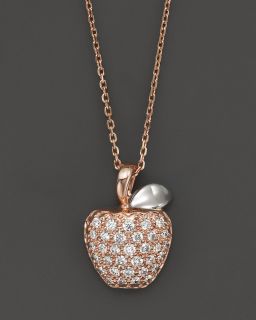 Apple Pendant in 14K Rose Gold, .25 ct. t.w., 16.5