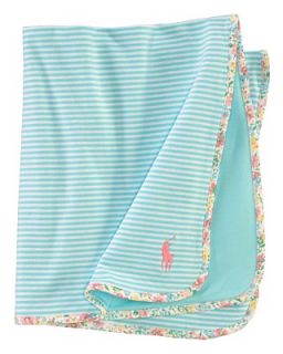 Ralph Lauren Childrenswear Infant Girls Interlock Stripe Blanket