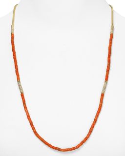 Michael Kors Coral Beaded Necklace, 28