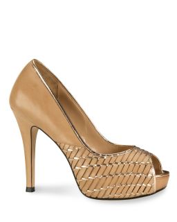 Cole Haan Eve Air Beige Peeptoe Pumps