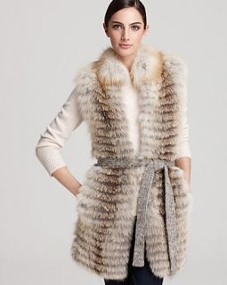 Maximilian 33 Knitted Fox Fur & Wool Reversible Vest