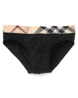 burberry cotton stretch vintage check brief $ 35 00 color black size