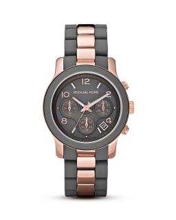 Michael Kors Grey & Rose Gold Tone Watch, 39mm