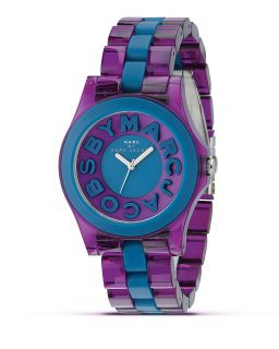 JACOBS Rivera Oversized Purple Plastic Watch, 40 mm