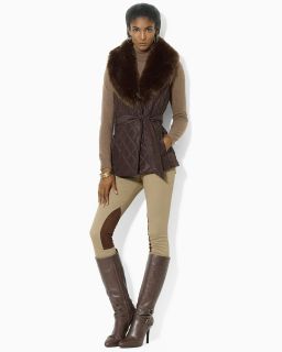 belted vest with faux fur collar more orig $ 89 50 sale $ 44 75 this