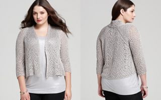 Eileen Fisher Plus Sequin Chainmail Mesh Cardigan_2