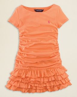 Ralph Lauren Childrenswear Girls Jersey Ruched Dress   Sizes 2 6X
