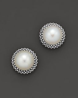 Lagos Sterling Silver Luna Pearl Stud Earrings
