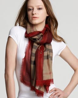 Burberry Oblong Haymarket Border Scarf