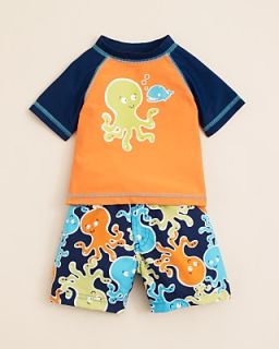 Little Me Infant Boys Octopus Rashguard Shirt & Octopus Swim Trunks