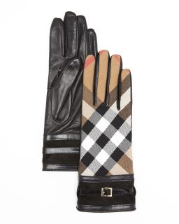 Burberry Bridle Housecheck Nicola Cuff Gloves