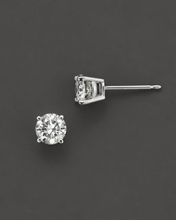 Colorless Certified Round Diamond Stud Earring Collection, .30 2.0 ct
