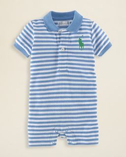 Ralph Lauren Childrenswear Infant Boys Striped Mesh Shortall   Sizes