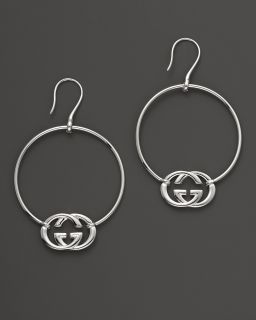 Gucci Sterling Silver Britt Hoop Earrings