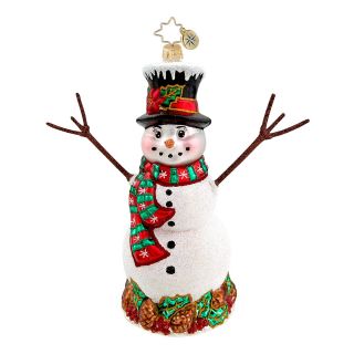 Christopher Radko Pine Cone Pal Snowman Ornament