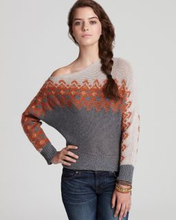 free people sweater asymmetrical fairisle reg $ 108 00 sale $ 75 60