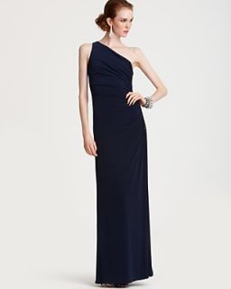 Laundry by Shelli Segal One Shoulder Gown with Beaded Side
