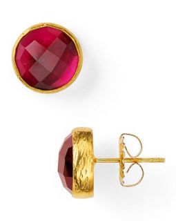 coralia leets round stone stud earrings price $ 148 00 color cranberry