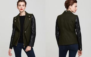 Sam Edelman Convertible Jacket with Leather Sleeves _2