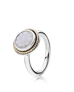 of pearl daisy signet price $ 180 00 color silver gold white size