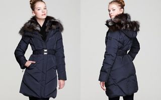 Dawn Levy Mylo Zip Out Fur Bib Belted Down Coat_2