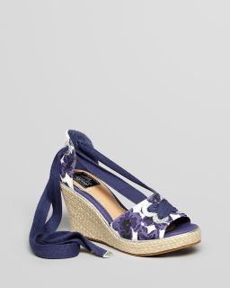 wedge sandals milly palm beach price $ 195 00 color blue milly floral