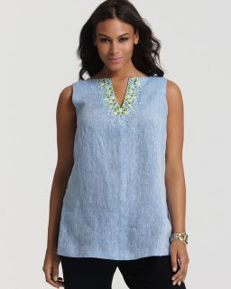 Lafayette 148 New York Plus Aida Embellished Top