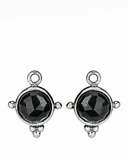 PANDORA Earring Charms   Sterling Silver & Melanite Medallion