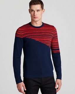 hugo salamis stripe block sweater price $ 185 00 color navy red size