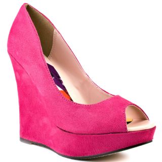 Fuchsia Peep Toe Pumps   Fuchsia Open Toe Pumps