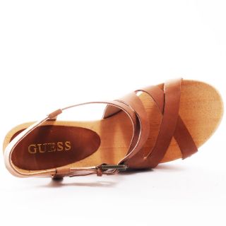 Eille Wedge   Medium Brown Leather, Guess, $84.99,
