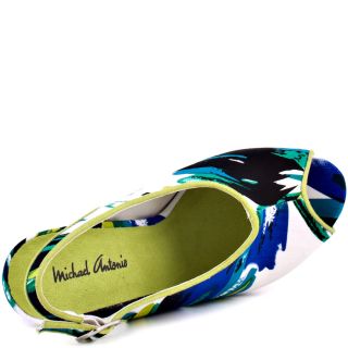 Michael Antonios Multi Color Tahoe Flr   Blue Floral Print for 69.99