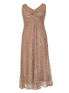 Chesca Line mesh lace dress Gold   