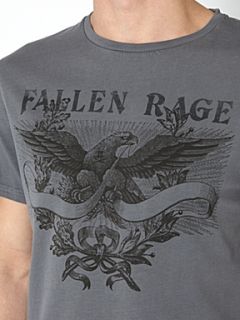 Label Lab Eagle wreath print graphic T shirt Light Grey   