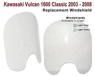 Kawasaki Vulcan 1600 21 2005 2008 Clear Windshield Screen