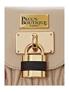 Pauls Boutique Ruched padlock bag Cream   